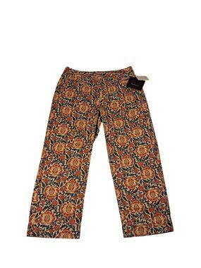 NWT Liz Claiborne Women's Size 4 Audra Floral Capri Pants Pockets